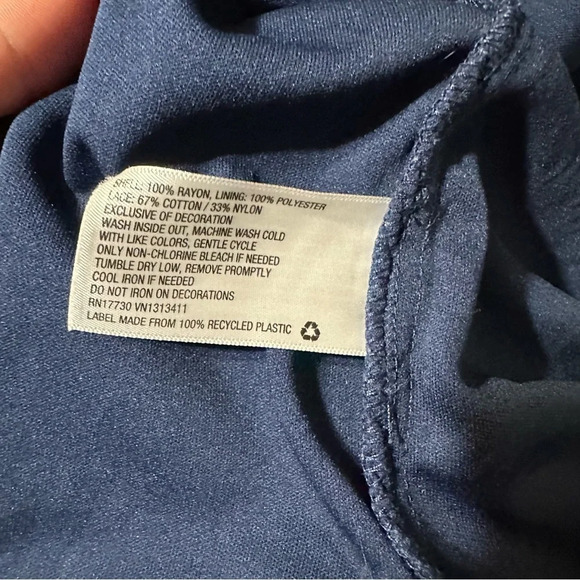 Xhilaration women's XXL blue and white sleeveless blouse - Picture 5 of 5